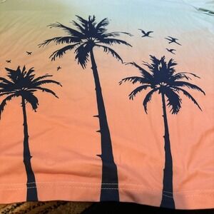 Manfinity Men Tropical View Print T-Shirt Short Sleeve 3XL 100% Polyester/Cool